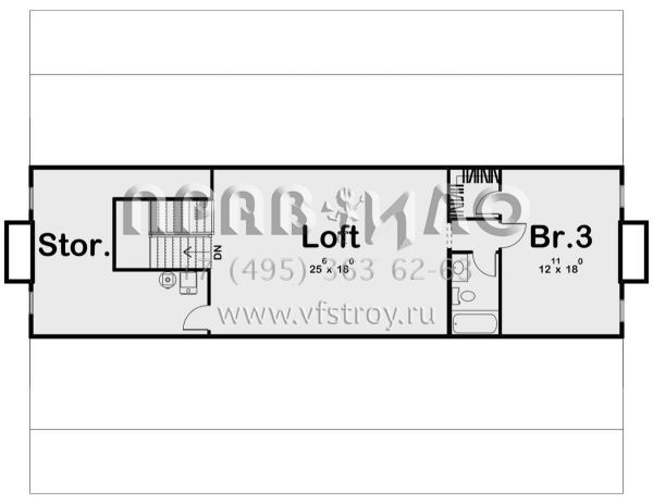Проект одноэтажного дома без гаража в стиле Ранчо S5-340 (963-00675)