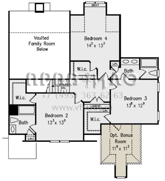 Проект двухэтажного дома с гаражом на две машины в английском стиле S5-302 (8594-00227)