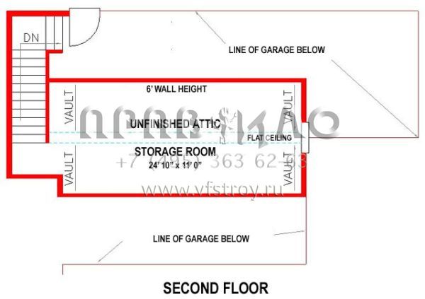 Проект одноэтажного дома с гаражом на две машины в стиле Ранчо S5-232 (4766-00109)