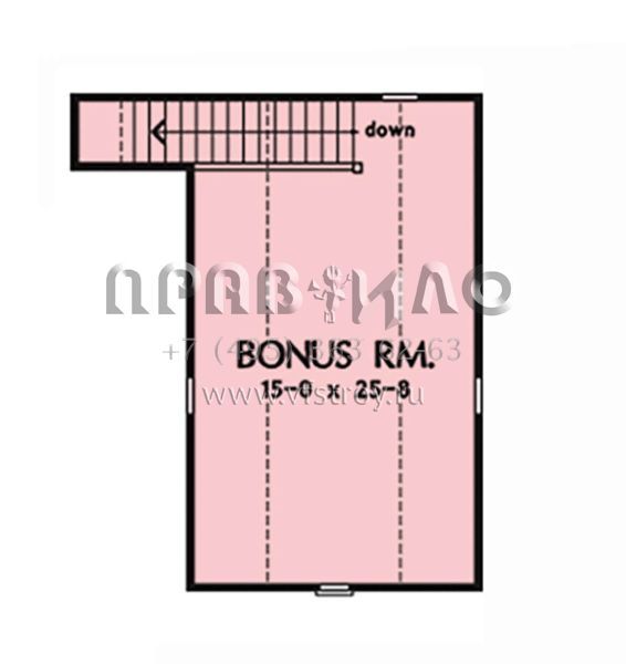 Проект одноэтажного дома с гаражом на две машины в американском стиле S5-239 (2865-00302)