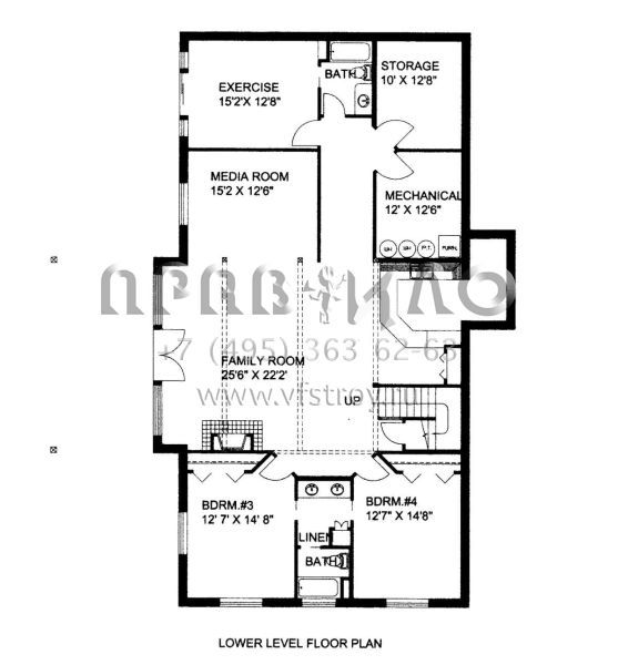 Проект одноэтажного дома с гаражом на три и более машин в скандинавском стиле S5-445 (039-00139)