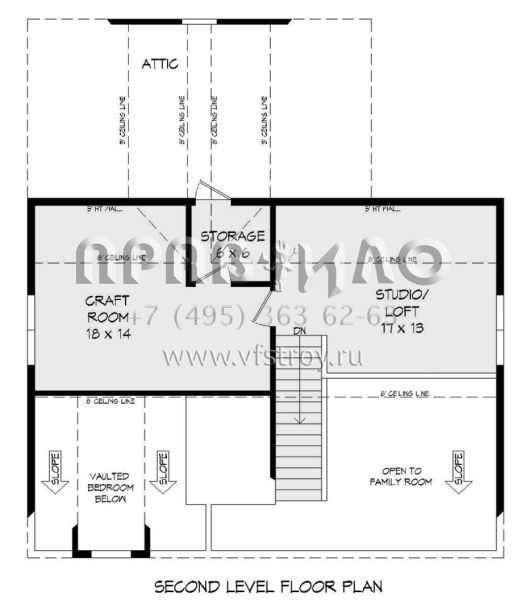 Проект двухэтажного дома с гаражом на одну машину в современном стиле S5-133 (940-00945)