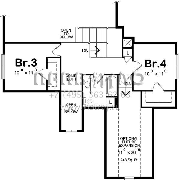 Проект двухэтажного дома с гаражом на две машины в американском стиле S5-197 (402-01541)
