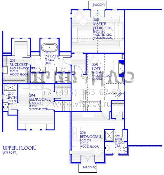 Проект двухэтажного дома с гаражом на две машины в стиле Готика S5-309 (1637-00132)