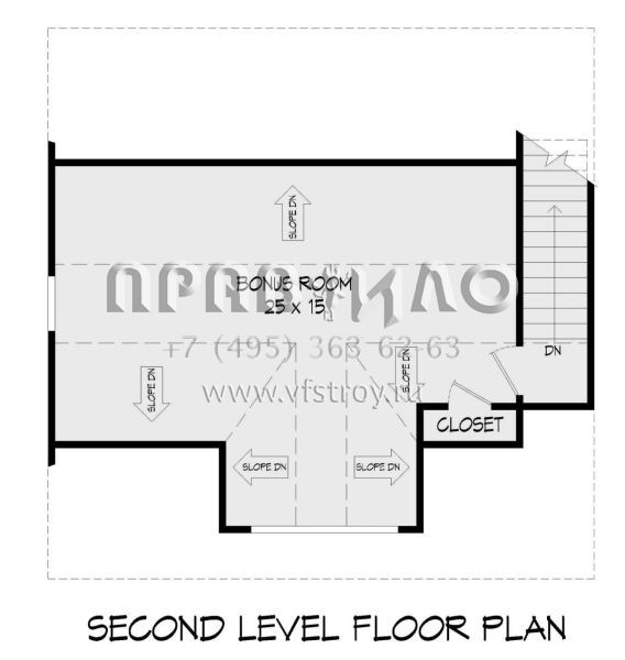 Проект двухэтажного дома с гаражом на две машины в современном стиле S5-309 (940-00340)