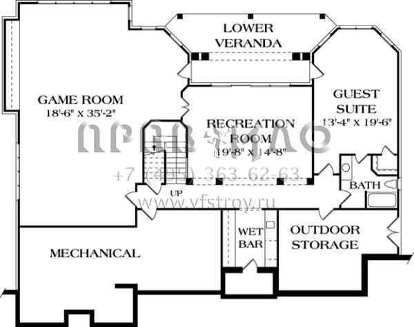 Проект двухэтажного дома с гаражом на три и более машин в современном стиле S5-547 (3323-00413)