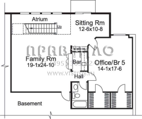 Проект одноэтажного дома с гаражом на три и более машин в стиле Ранчо S5-310 (5633-00083)