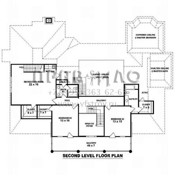 Проект двухэтажного дома с гаражом на три и более машин в современном стиле S5-442 (053-02204)