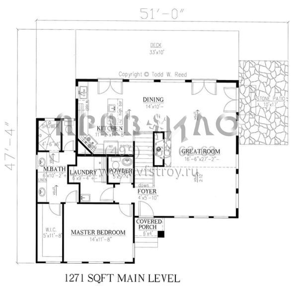 Проект одноэтажного дома без гаража в современном стиле S5-201 (286-00062)