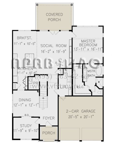 Проект двухэтажного дома с гаражом на две машины в английском стиле S5-288 (699-00127)