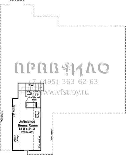 Проект одноэтажного дома с гаражом на две машины в стиле Ранчо S5-201 (348-00246)