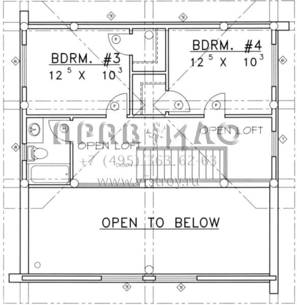 Проект трехэтажного дома без гаража в русском стиле S5-190 (039-00047)