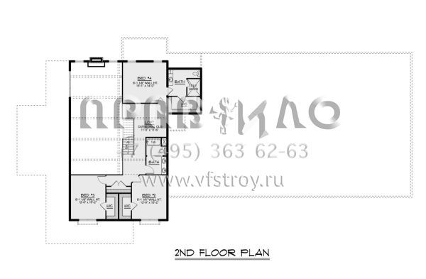 Проект двухэтажного дома с гаражом на три и более машин в стиле БарнХаус S5-323 (5032-00238)