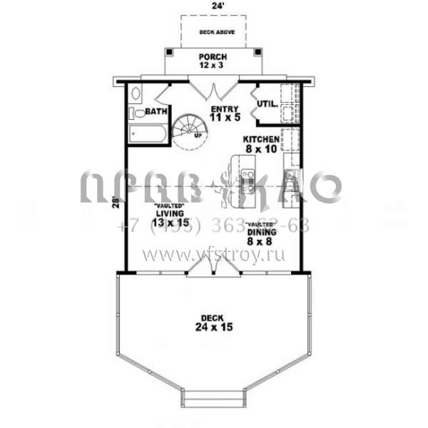 Проект двухэтажного дома без гаража в стиле Шале S5-68 (053-00002)