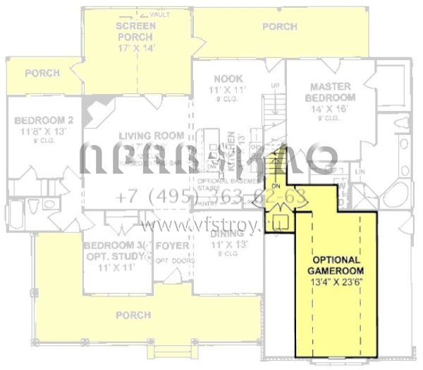 Проект одноэтажного дома с гаражом на две машины в стиле Ранчо S5-171 (4848-00176)