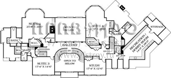 Проект двухэтажного дома с гаражом на три и более машин в современном стиле S5-1032 (3323-00531)