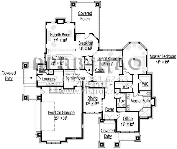 Проект двухэтажного дома с гаражом на две машины в американском стиле S5-388 (7806-00017)