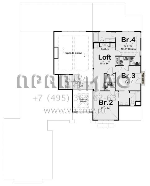 Проект двухэтажного дома с гаражом на три и более машин в прибрежном стиле S5-315 (963-00658)
