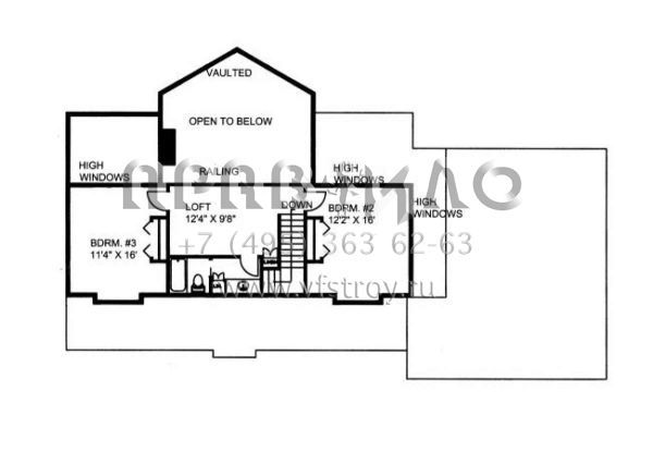 Проект двухэтажного дома с гаражом на три и более машин в скандинавском стиле S5-214 (039-00543)