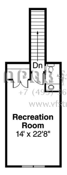 Проект одноэтажного дома с гаражом на три и более машин в английском стиле S5-289 (035-00602)