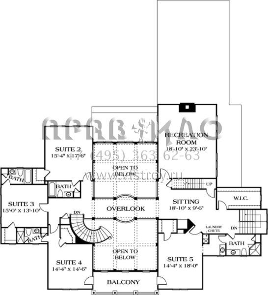 Проект усадьбы с гаражом на три машины S5-599 (3323-00540)