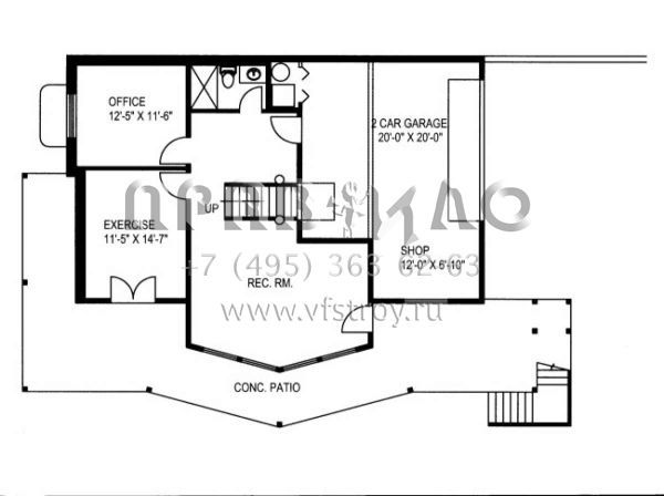 Проект двухэтажного дома с гаражом на две машины в скандинавском стиле S5-297 (039-00522)