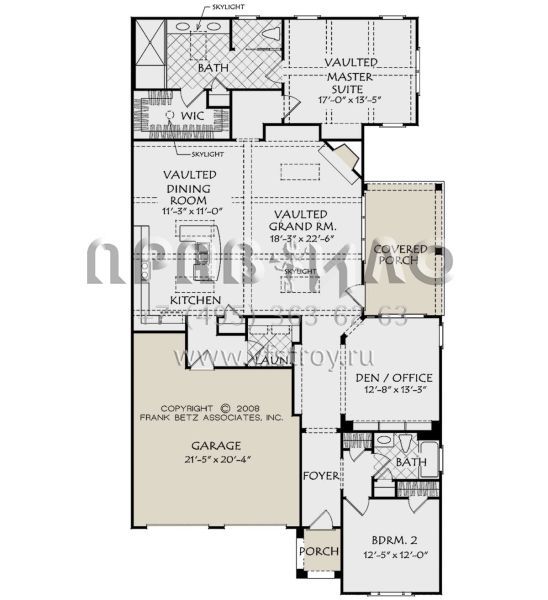 Проект одноэтажного дома с гаражом на две машины в английском стиле S5-185 (8594-00195)