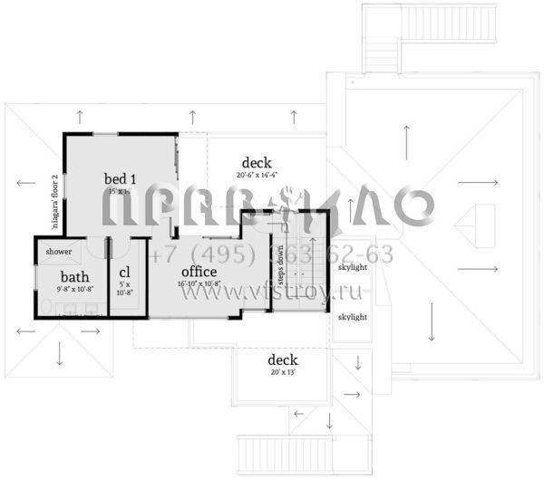 Проект двухэтажного дома без гаража в прибрежном стиле S5-231 (028-00119)