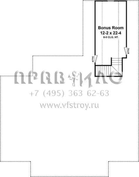 Проект двухэтажного дома с гаражом на две машины в стиле Ранчо S5-175 (348-00079)