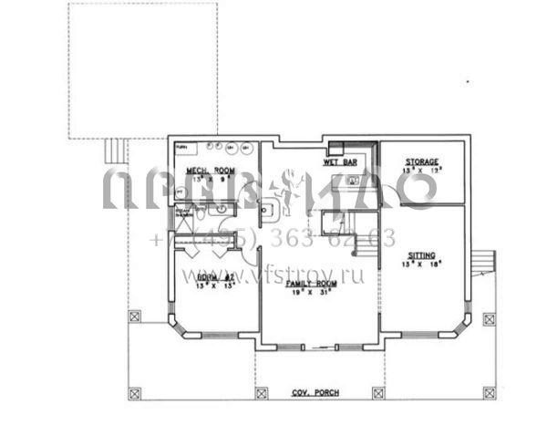 Проект одноэтажного дома с гаражом на две машины в стиле Шале S5-307 (039-00499)