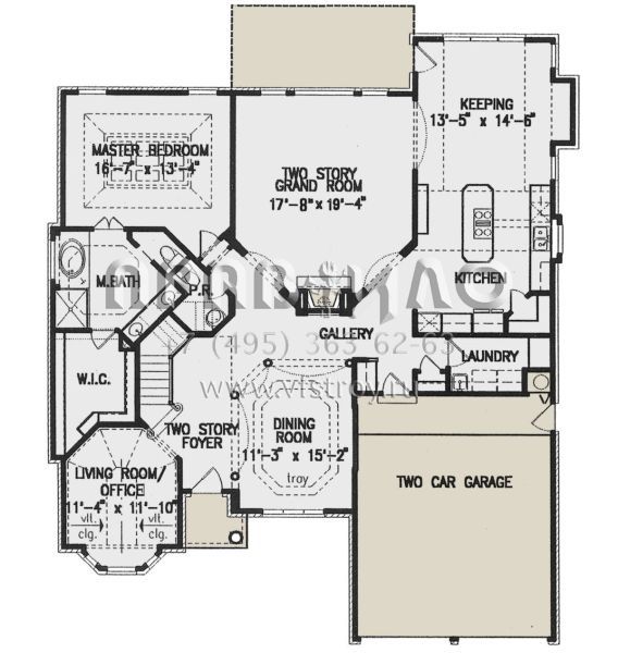 Проект двухэтажного дома с гаражом на две машины в английском стиле S5-287 (699-00228)