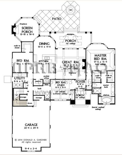 Проект одноэтажного дома с гаражом на две машины в английском стиле S5-182 (2865-00082)