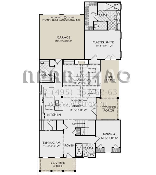 Проект двухэтажного дома с гаражом на две машины в стиле Особняк S5-253 (8594-00189)