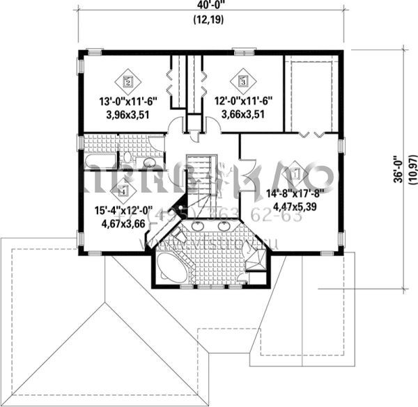 Проект двухэтажного дома с гаражом на две машины в английском стиле S5-267 (6146-00072)