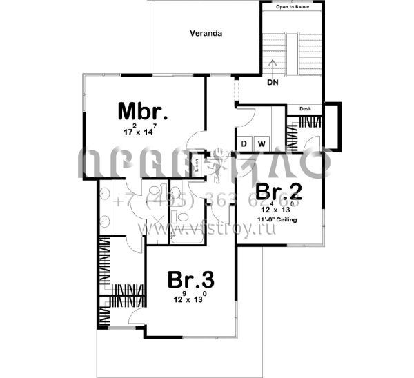 Проект одноэтажного дома с гаражом на две машины в современном стиле S5-186 (963-00313)