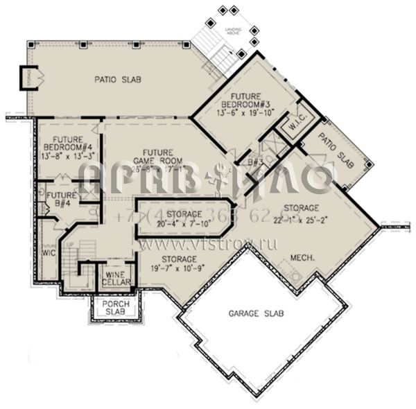 Проект одноэтажного дома с гаражом на две машины в стиле Шале S5-386 (699-00173)