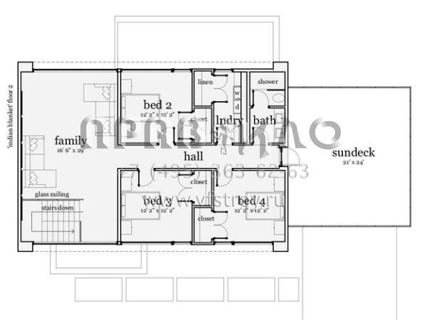 Проект двухэтажного дома с гаражом на две машины в современном стиле S5-256 (028-00069)