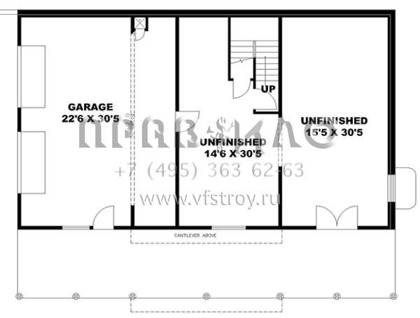 Проект двухэтажного дома с гаражом на две машины в скандинавском стиле S5-395 (039-00691)