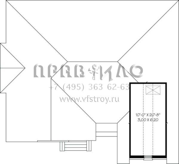 Проект двухэтажного дома с гаражом на одну машину в английском стиле S5-135 (034-00747)