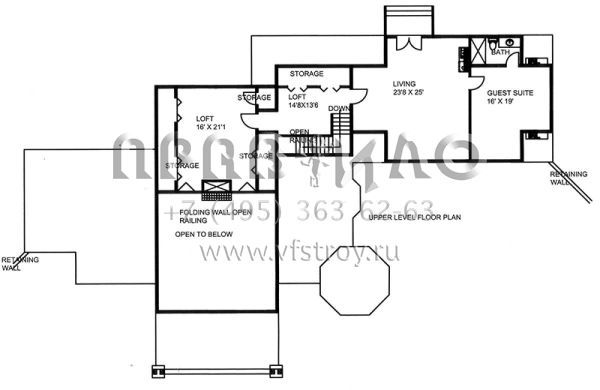 Проект двухэтажного дома с гаражом на три и более машин в стиле Шале S5-401 (039-00650)