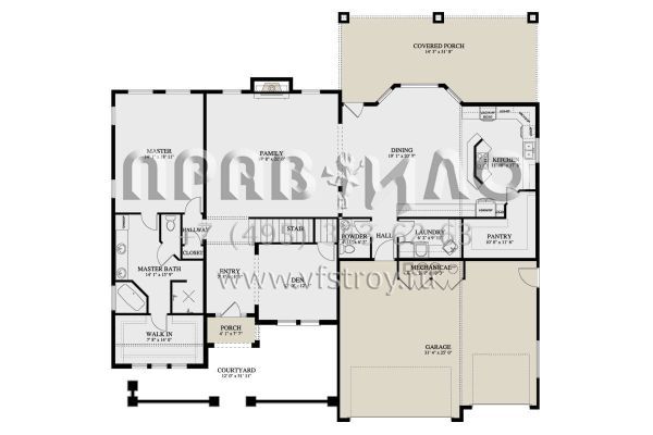 Проект двухэтажного дома с гаражом на три и более машин в английском стиле S5-359 (2802-00007)