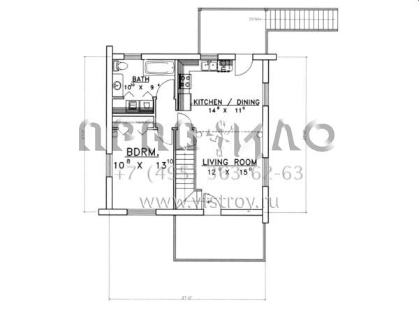 Проект двухэтажного дома с гаражом на две машины в русском стиле S5-103 (039-00075)