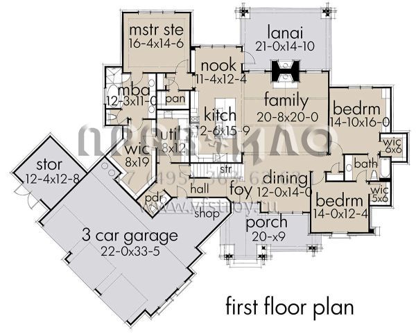 Проект двухэтажного дома с гаражом на три и более машин в американском стиле S5-247 (9401-00093)