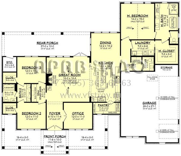 Проект одноэтажного дома с гаражом на две машины в современном стиле S5-204 (041-00327)