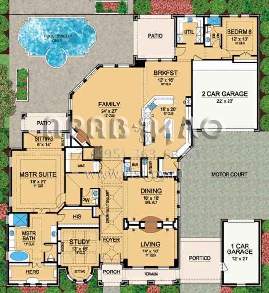 Проект двухэтажного дома с гаражом на три и более машин в современном стиле S5-648 (5445-00113)