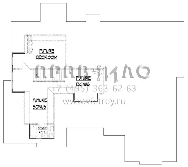 Проект одноэтажного дома с гаражом на две машины в американском стиле S5-201 (6082-00113)