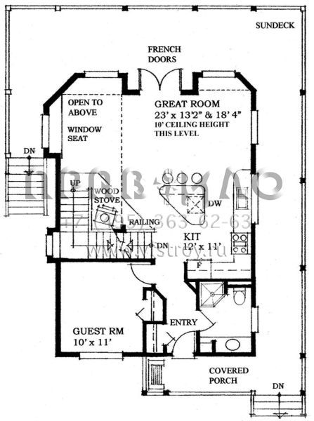 Проект двухэтажного дома без гаража в стиле Шале S5-127 (4177-00028)