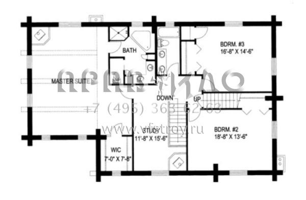 Проект трехэтажного дома без гаража в стиле Шале S5-469 (039-00019)