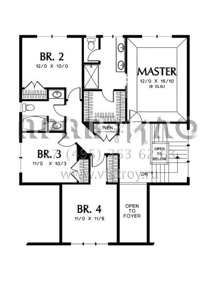 Проект двухэтажного дома с гаражом на две машины в современном стиле S5-195 (2559-00399)