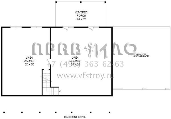 Проект двухэтажного дома с гаражом на две машины в стиле Ранчо S5-218 (940-00121)